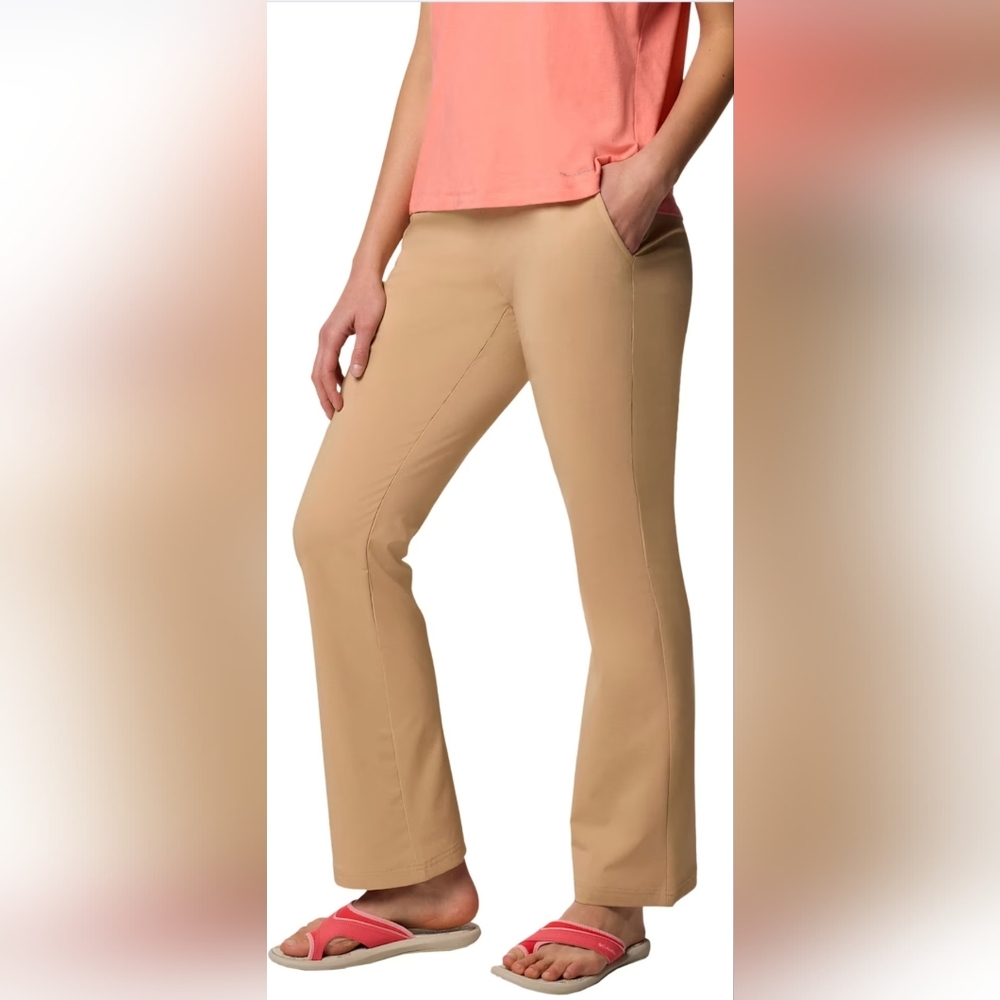 Columbia All Seasons Bootcut Pants-Canoe- Womens M Long